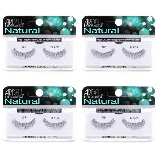 Miniatura 14 de Ardell Pestañas postizas Demi 101 – Negro, volumen completo, tira redondeada pestañas finas para un aspecto natural, paquete de 4