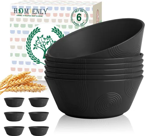 Miniatura 11 de Homienly Juego de 6 tazas de paja de trigo, tazas de salsa irrompibles de 4.5 onzas y tazas de salsa, tazas de condimento para tazas de charcutería