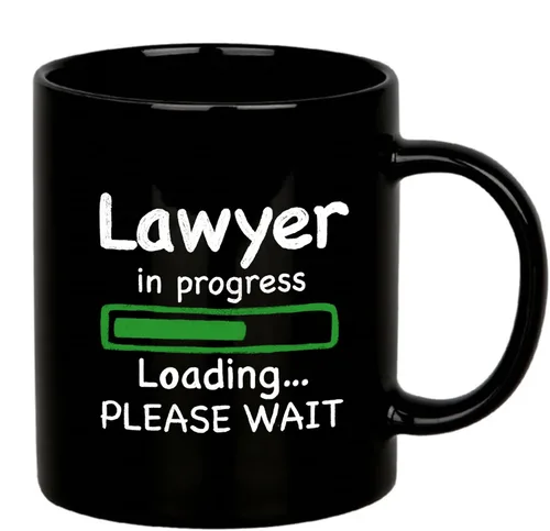 Panvola Lawyer in Progress Loading Law - Regalos de graduación para futuros abogados y abogados, taza de cerámica de 11 onzas, color negro