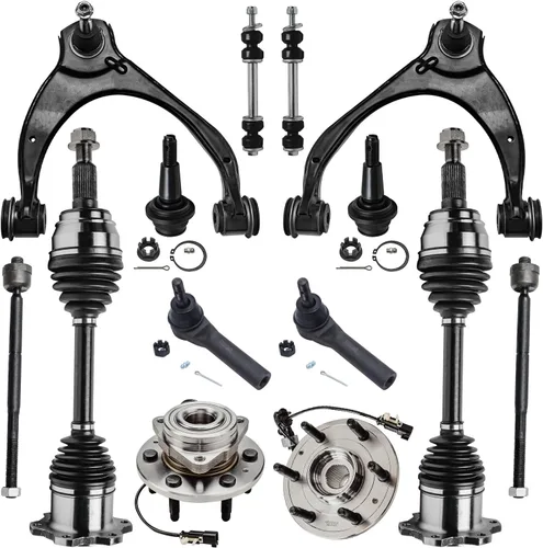 Miniatura 303 de Detroit Axle - Kit de nudillos de dirección delantera izquierda para Ford Edge Lincoln MKX 07-10, cojinete de rueda del lado del conductor, nudillo