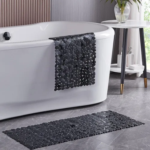 Miniatura 3 de Webos Alfombrilla de Ducha Antideslizante: Alfombrilla Extra Grande de Guijarros para Bañera para Familias, Tapete Antideslizante para Ducha