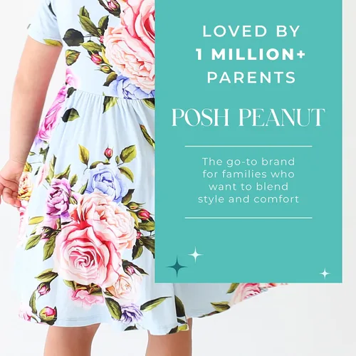 Miniatura 58 de Posh Peanut - Vestidos para niñas – Vestido suave para niña hecho con viscosa de bambú – Vestidos de otoño, primavera y verano para niñas