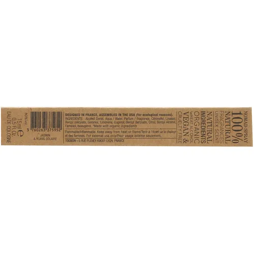Miniatura 5 de 100 BON Solaire - Fragancia floral orgánica 100% natural con bergamota, jazmín, ylang-ylang, menta y coco para mujeres y hombres, 0.5 onzas líquidas