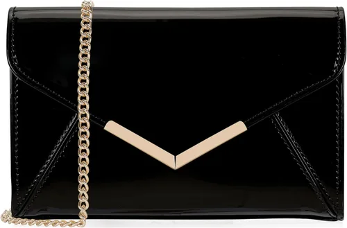 Miniatura 2 de DEXMAY - Bolso de mano de noche para mujer, de charol sintético, plegable, bolso formal