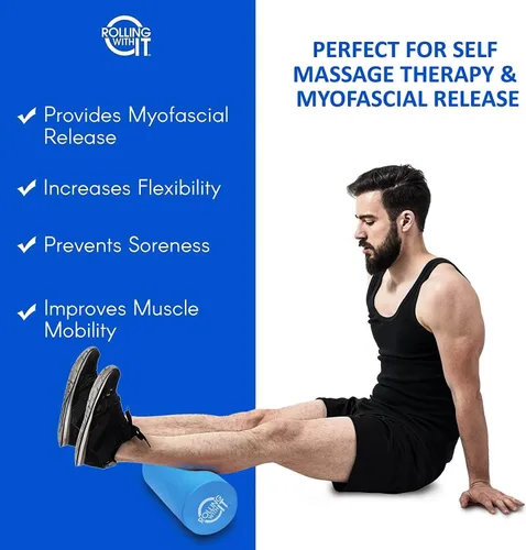 Miniatura 7 de Rodillo de espuma EVA firme de alta densidad ecológico para fisioterapia, terapia muscular de la espalda, movilidad y flexibilidad