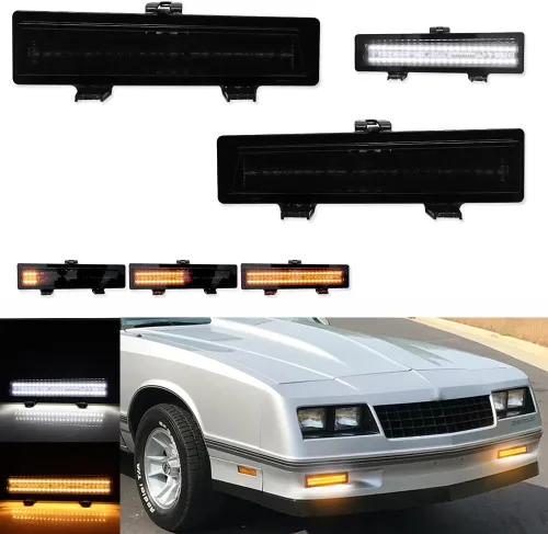 Miniatura 15 de Compatible con 1981 1982 1983 1984 1985 1986 1987 1988 Chevy Monte Carlo SS luces de señal de marcador de parachoques lateral ámbar Led lente Lente