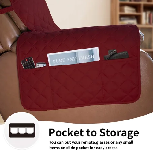 Miniatura 3 de Easy-Going - Funda reversible para sofá reclinable de sala, protector resistente al agua con correas elásticas, para perro