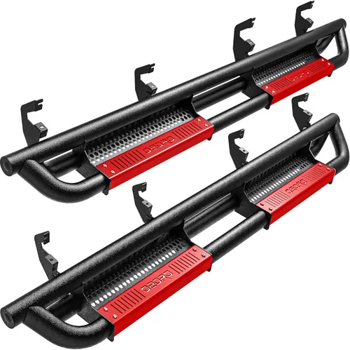 OEDRO Estribos de 6 pulgadas compatibles con Chevy Silverado/GMC Sierra 1500 Crew Cab 2019-2026, Silverado/Sierra 2500HD 3500HD 2020-2026, escalones