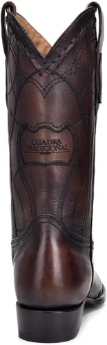 Miniatura 5 de Cuadra Bota Western Hombre en Piel Genuina Marrón