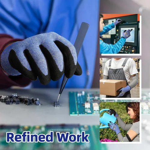 Miniatura 8 de Schwer A4 AIR-SKIN - Guantes de trabajo resistentes a los cortes con extremadamente ligeros y delgados, guantes de agarre para pesca, trabajo