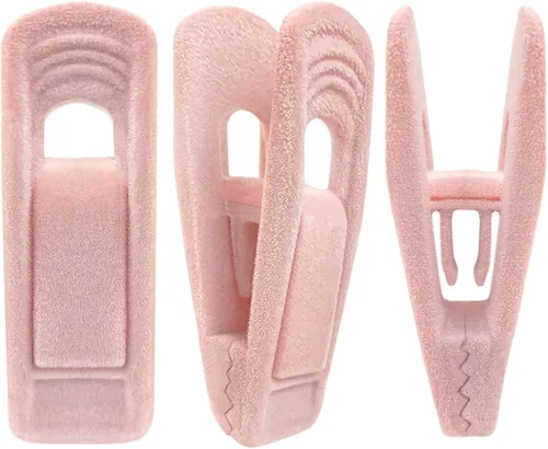 Miniatura 12 de TOFIIGREM Clips de terciopelo beige para colgar 60 unidades, clip de terciopelo antideslizante que funciona perfectamente para perchas de terciopelo