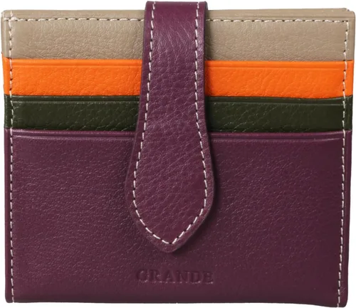 Miniatura 74 de Grande -3803 Cartera unisex, Azul (Iced Blue), Cartera delgada de cuero con cierre a presión pequeño