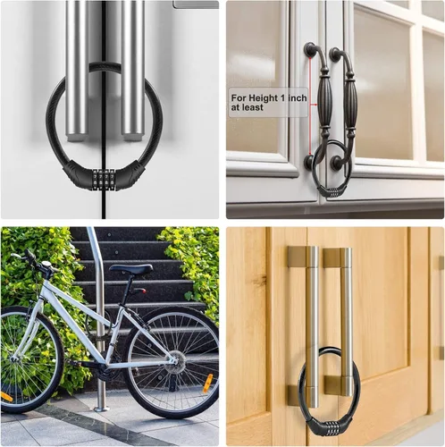 Miniatura 7 de Rofio Cerradura para refrigerador, cerradura de nevera mejorada de 4 dígitos para refrigeradores de puertas francesas, cerraduras de gabinete, fácil