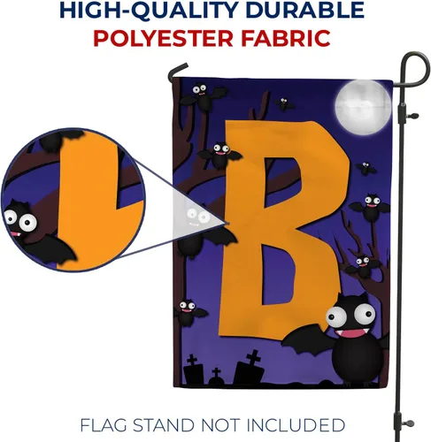 Miniatura 4 de Bandera de jardín con monograma de América Forever de 12.5 x 18 pulgadas, letra B, de doble cara, banderas pequeñas para exteriores, fiestas, patio