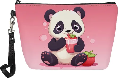 Miniatura 15 de Upetstory Bolsa de maquillaje de animales, bolso pequeño de cuero para cosméticos de viaje para niñas y mujeres, bolso de mano para lápiz labial