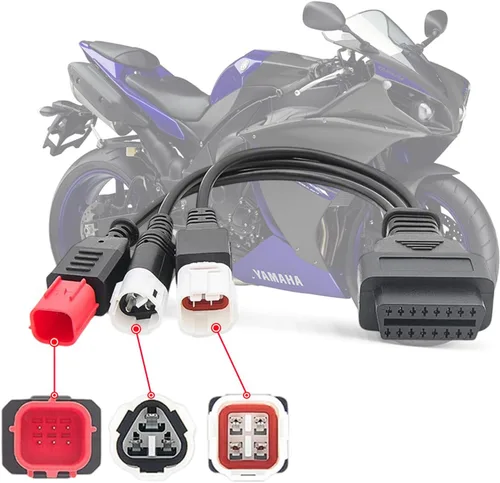 Cable adaptador de diagnóstico OBD2 3 en 1 para Yamaha motocicleta Kline Honda CRF KTM, ajuste Euro 5 3pin+4pin+6pin a 16pin conector de diagnóstico