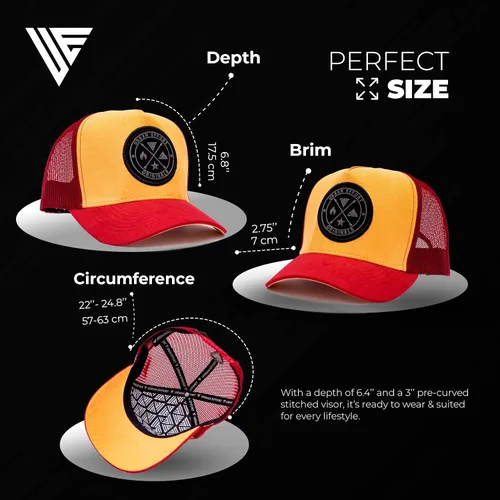 Miniatura 162 de Urban Effort Gorra trasera de malla, para hombres y mujeres, gorra de béisbol de 5 paneles, gran cierre a presión para caza y senderismo
