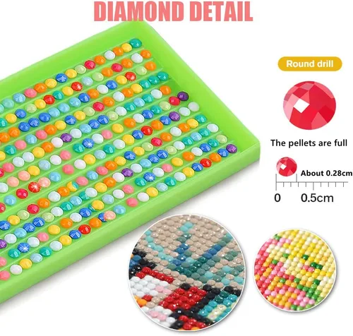 Miniatura 3 de Kit de pintura de diamante de princesa de 12 piezas, arte de diamantes 5D para adultos, kit de pintura digital de diamante completo redondo, kit