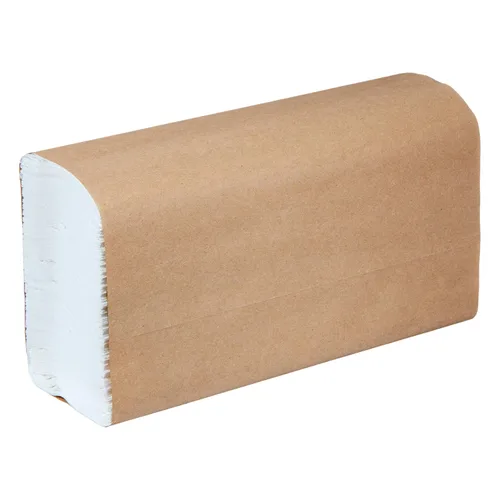 AmazonCommercial Toallas de papel multipliegue certificado FSC Ultra Plus, 2400 unidades, 16 paquetes de 150, color blanco