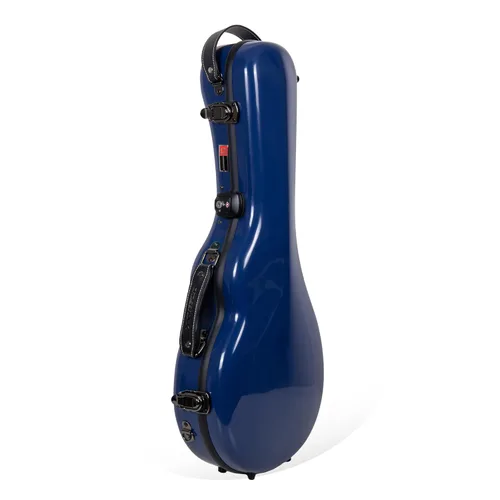 Miniatura 15 de Crossrock Estuche de mandolina de fibra de vidrio – contorneado para estilo F (se adapta a Gibson F5) Brillo plateado, terciopelo verde bosque