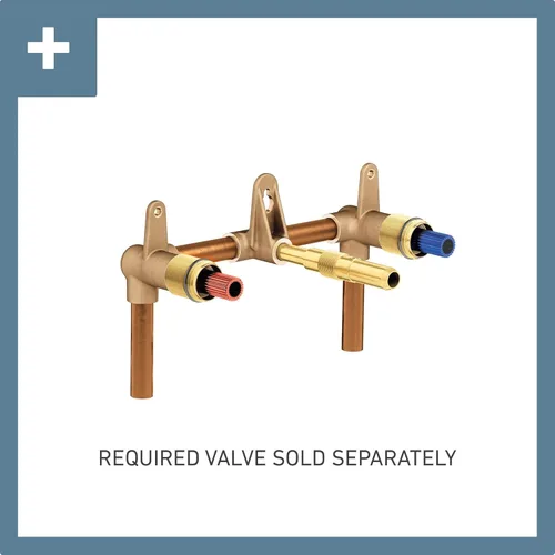 Miniatura 3 de Moen Colinet Oro Cepillado - Llave de baño tradicional de arco alto, de dos mandos, con mangos cruzados, requiere válvula, TS44103BG