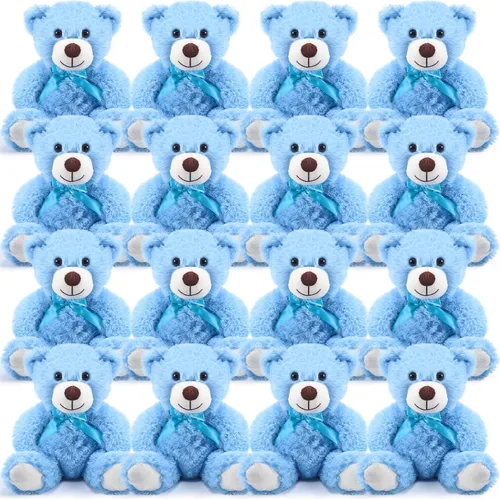 Miniatura 7 de Jenaai 12 piezas de oso de peluche con lazo, osos suaves de regalo para fiestas, centros de mesa de ducha, cumpleaños, decoración de boda, Navidad