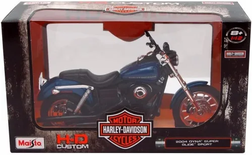 Miniatura 5 de Maisto 2004 Harley Davidson Dyna Super Glide Sport Bike 1/12 Motocicleta Azul