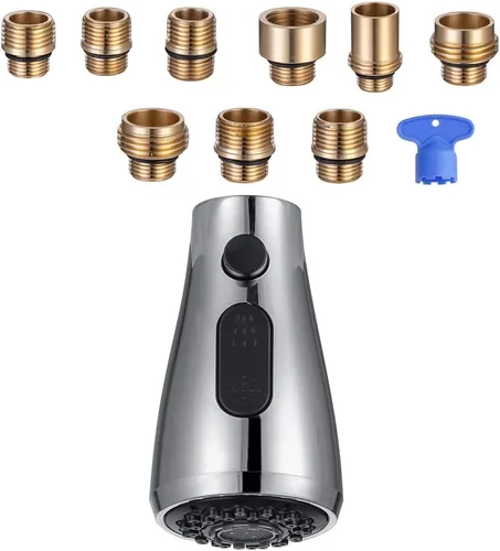 Miniatura 3 de Reemplazo de cabezal de grifo de fregadero de cocina, cabezal rociador de grifo de cocina con 9 adaptadores para Moen, estándar americano, Delta