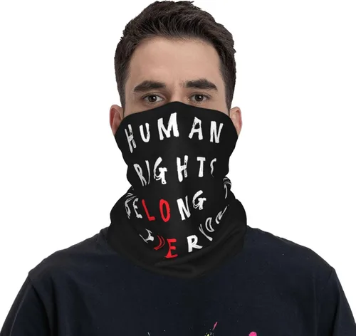 Miniatura 6 de Human Rights Belong to Everyone Head Wrap, Neck Gaiter, Headband, Fishing Mask, Magic Scarf Face Bandana Mask Neck Tube Balaclava for