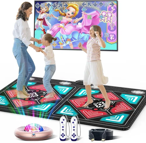 Alfombrilla de baile para niños y adultos, plataforma de baile electrónica inalámbrica antideslizante para TV, sin arrugas, suave y acogedora para