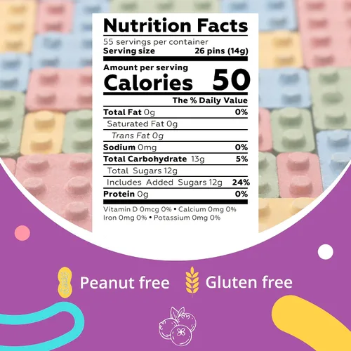 Miniatura 2 de Bloques de caramelo – Construye, juega y merienda – 100% comestibles, sabores surtidos – Divertidos caramelos duros en forma de ladrillo para niños