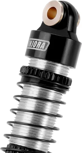 Miniatura 4 de INJORA Amortiguadores de 53mm 6g cada uno con aceite enroscable para TRX4M TRX4MT 1/18 RC Crawler Mejora (Negro)