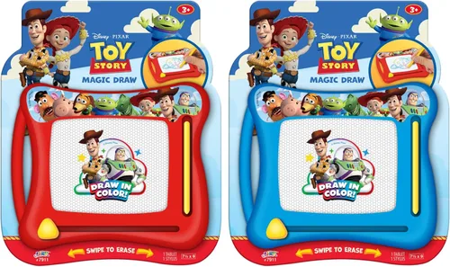 JA-RU Toy Story Magic Draw-Bloc de dibujo magnético (paquete de 2) juguetes de viaje en automóvil, tablero de escritura para niños pequeños sin