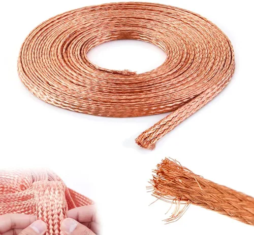 16.4 pies de cobre puro trenzado de malla de punto antiinterferencia ancho 0.236 in cable flexible desoldador mecha soldadura trenza cobre mecha