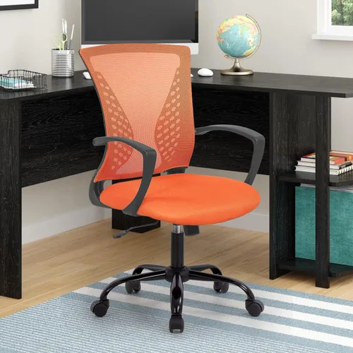 Miniatura 2 de Silla de oficina de malla, silla de escritorio, silla para computadora, con soporte lumbar, reposabrazos, giratoria, ajustable, ergonómica