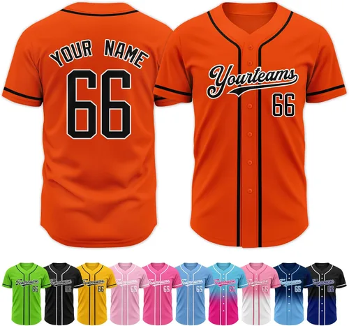 Miniatura 10 de Custom Baseball Jersey Stitched Personalized Name Number Baseball Shirts Sports Uniform for Men Women Boy