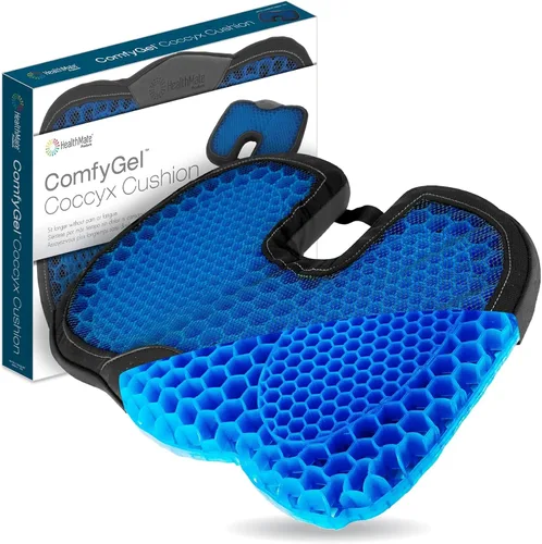Miniatura 8 de HEALTHMATE Cómodo cojín de gel para sentarse durante mucho tiempo para aliviar el dolor de espalda, ciática y coxis, para silla de oficina