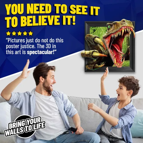 Miniatura 6 de Póster 3D de león, tigre y lobo con lengua hacia fuera 11.8 x 15.7 pulgadas Pósteres e imágenes de animales salvajes Regalos de recuerdos