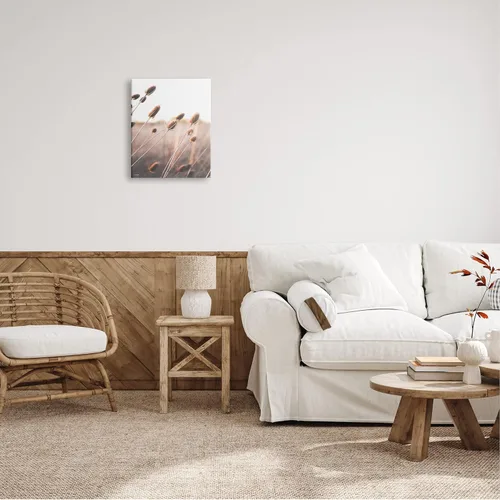 Miniatura 3 de Stupell Industries Brotes de plantas tranquilas brotes de hierba de prado, diseño de Donnie Quillen, beige, 16 x 20 pulgadas