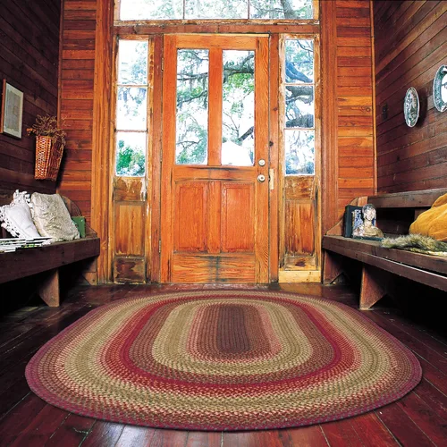 Miniatura 193 de Homespice Alfombras de Área Ovaladas Trenzadas de Yute Denim Azul de 8x10 pies para Sala de Estar, Dormitorio y Comedor. Apto para Mascotas. Estilos