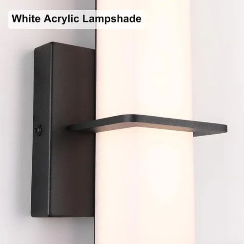 Miniatura 3 de Apliques de pared LED modernos de 15.7 pulgadas, lámparas de pared para tocador de baño de 18W 3000K 1200 lúmenes con pantalla de acrílico blanco