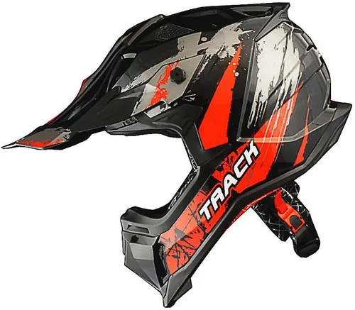 Miniatura 16 de 1Storm - Casco de motocross para adulto ATV Dirt Bike BMX MX de estilo de pista en montaña JH601; de fibra de carbono negro