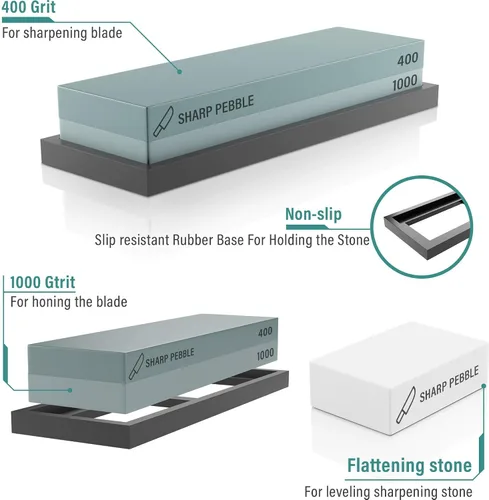 Miniatura 2 de Sharp Pebble Dos Lados 400/1000 Grit Cuchillo Afilar Piedra y Carpintería Doble Grit Afilar Piedras Grano 400 & 1000