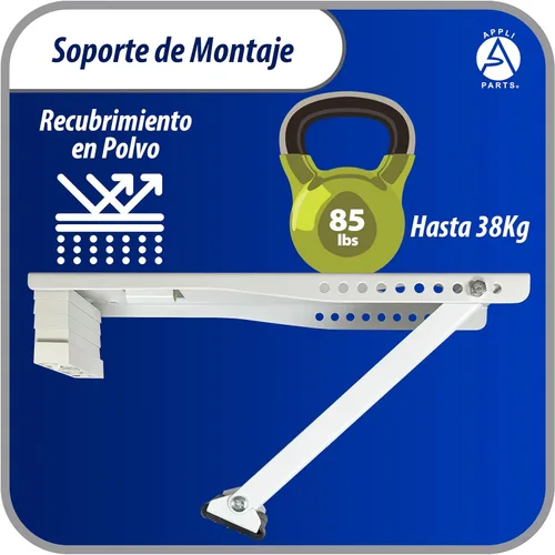 Miniatura 4 de Appli Parts Soporte de aire acondicionado de ventana para unidades de hasta 77 libras de montaje con recubrimiento en polvo resistente para mayor