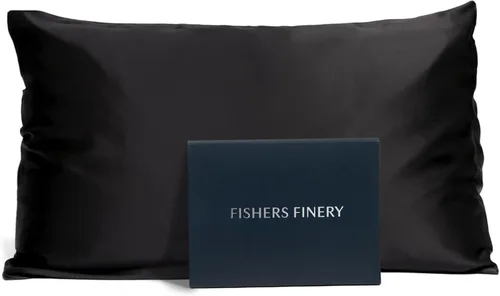 Miniatura 27 de Fishers Finery Funda de almohada de seda de morera 100% pura de 25mm (Rojo King)