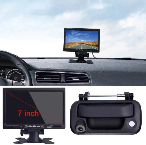 Miniatura 8 de HD Tronco Mango Vehículo Cámara Impermeable Puerta Trasera Coche Vista Trasera Copia De Seguridad Cámara De Aparcamiento Para Ford F150 F250 F350