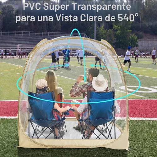 Miniatura 4 de EighteenTek® - Cápsula deportiva con suelo adjunto, visión clara de 360°, protección UV UPF 50+, refugio instantáneo impermeable para todo