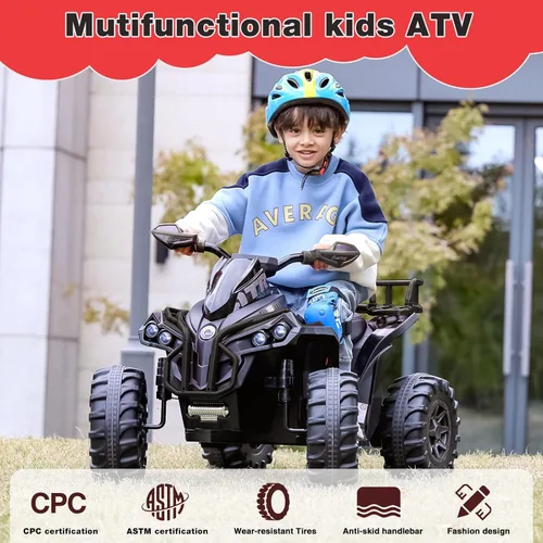 Miniatura 4 de SOAR Cuatro Ruedas - Vehículo Eléctrico Infantil de 4 Ruedas 3-6, Vehículo ATV para Montar con Batería de 12V, Quad para Niños con Luces LED