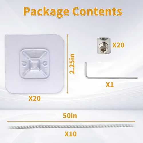 Miniatura 5 de Paquete de 10 correas ajustables de seguridad de acero inoxidable para TV, sin taladro, adhesivas, anti-punta, anclajes para muebles a prueba