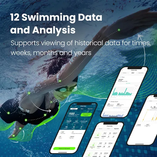 Miniatura 3 de Holoswim Gafas de natación inteligentes 2PRO, visualización en tiempo real AR, seguimiento de datos y planes de entrenamiento, gafas de natación